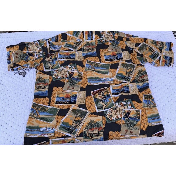 Vintage Reyn Spooner Hawaii Hula Girl Aloha Button Front Shirt Mens XL - Picture 6 of 7